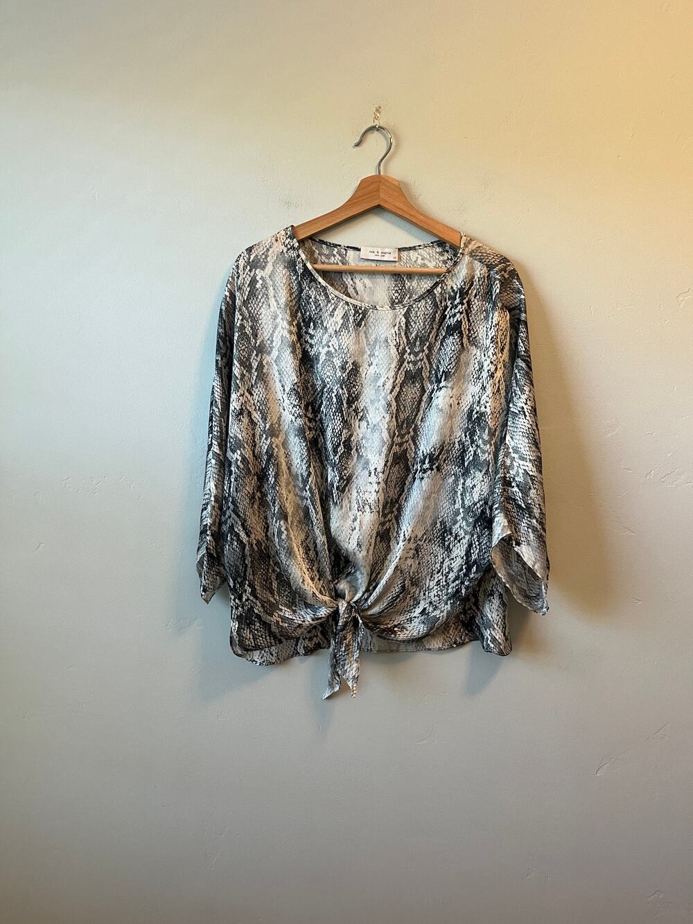 Lola & Sophie Snake Print Oversized Blouse